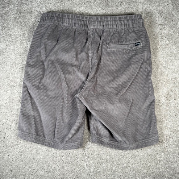 NWT Billabong Shorts Mens M‎ Gray Mike EW Corduroy Pull On Drawstring Lounge - Picture 7 of 10